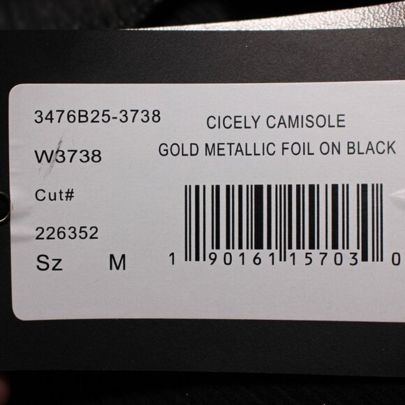 NWT Paige x Rosie HW Cicelt Metallic Foil Cami Size M - Picture 7 of 10